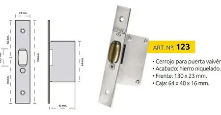 Prive Cerrojo 123,  puerta vaiven.