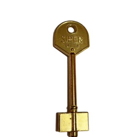 Siper, llave con centro mecanizado.