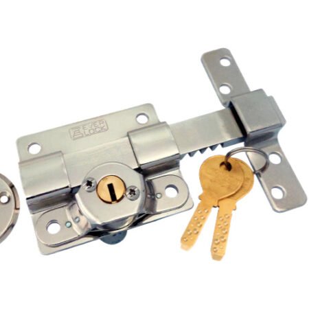 Cerrojo Doble Cilindro Roscado Portón CR80P