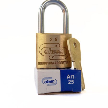 Candado Olaen, doble traba de 25mm.