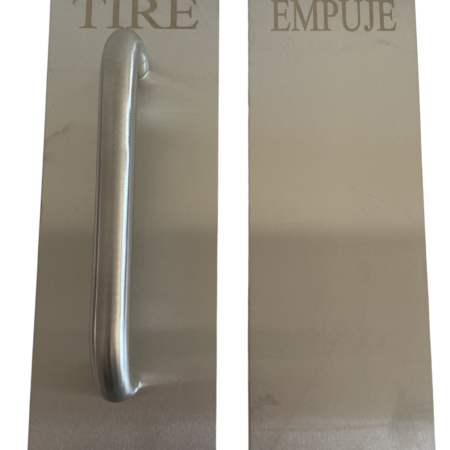 1079 Brz-1079 Plaquet A Con Manija Juego Acero Inoxidable Tire/empuje