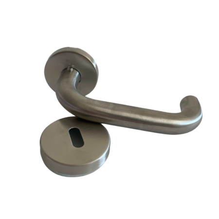 Brz-1053 Bronzen Manija Doble Balancin Curva Acero Inoxidable