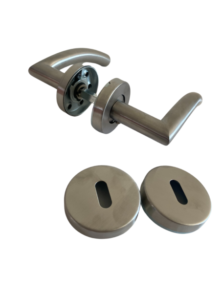 Brz-1052 Bronzen Manija Doble Balancin Curva Acero Inoxidable