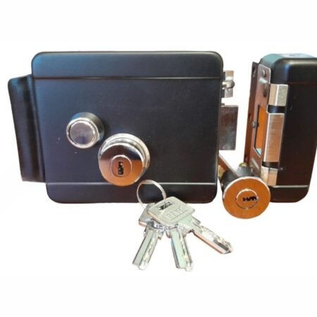 2369 A Pfw Cerradura Electromecanica Negra Con Boton