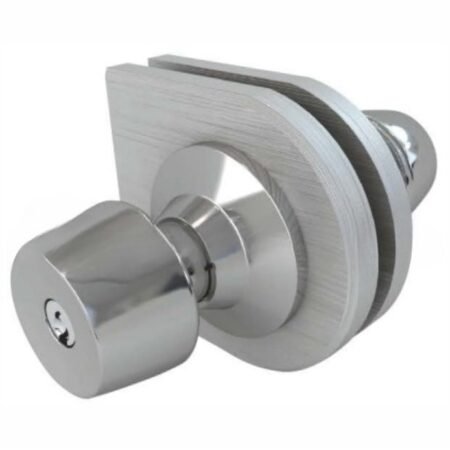 P-18 Herraje Para Vidrio Con Cerradura Pomo Llave BotÃ³n