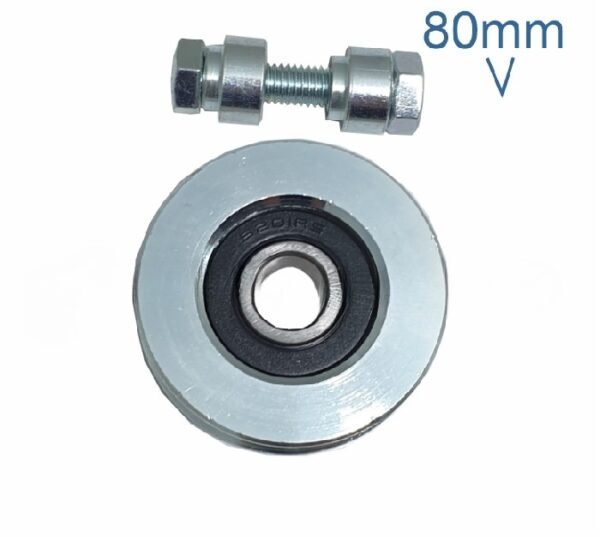 Rueda De Acero 80mm Canaleta V