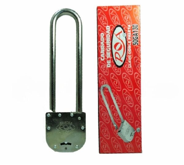 Candado De 50x130 Roa Doble Paleta Aro Largo